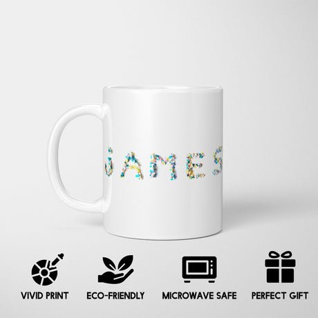 Personalised Confetti Handmade Novelty Coffee Tea Mug Coaster Gift Him Her