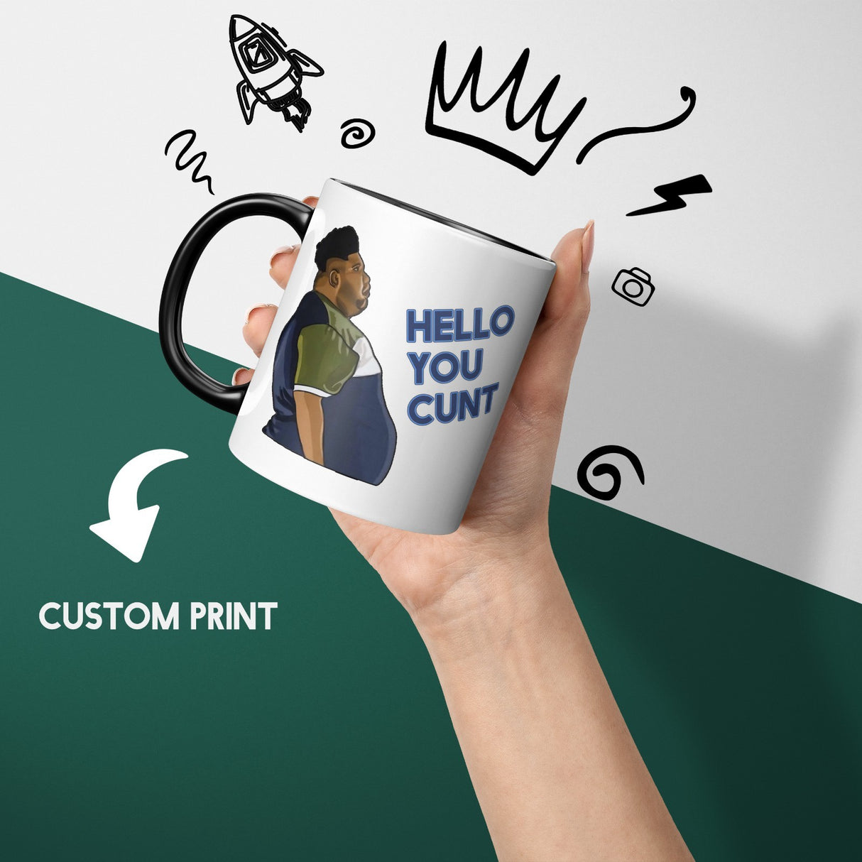 Harvey Hello You C*nt Heat Sensitive Magic Colour Changing Mug Novelty Cup