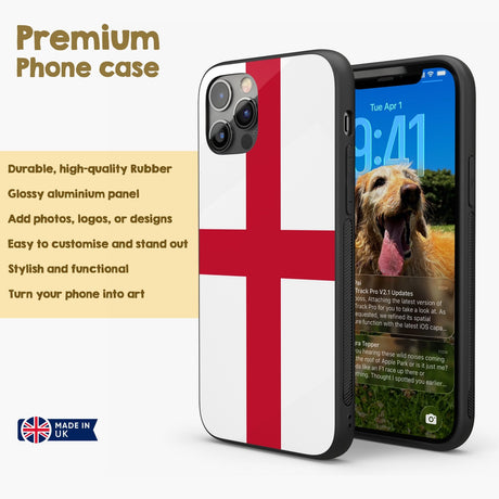 England Flag St George's Cross Custom Printed iPhone Case - Black TPU Cover