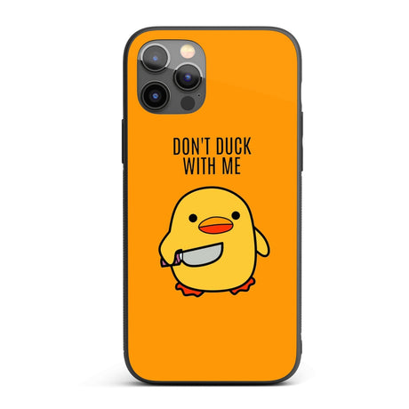 Don't Duck With Me Funny - Personalised Custom Cover - Printed iPhone Black Case