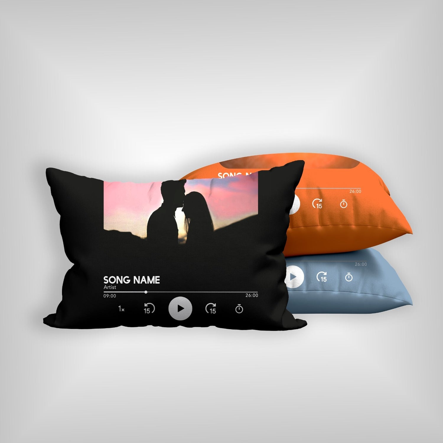 Upload Your Photo Music Player Custom Design Printed Soft Pillowcase Pillow