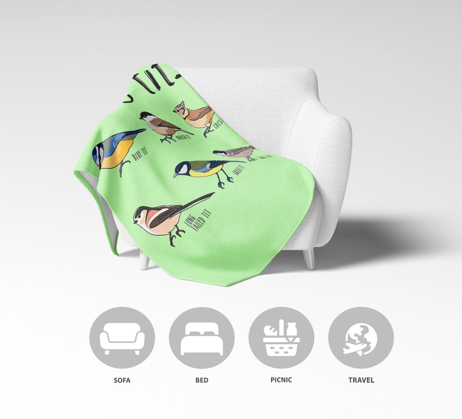 Nice Birds Prank Funny Cheeky Naughty Novelty Soft Warm Fleece Blanket Decor