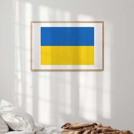 Ukraine Flag Patriotic Custom Wall Art Poster Picture Print Decor Gift Size Home