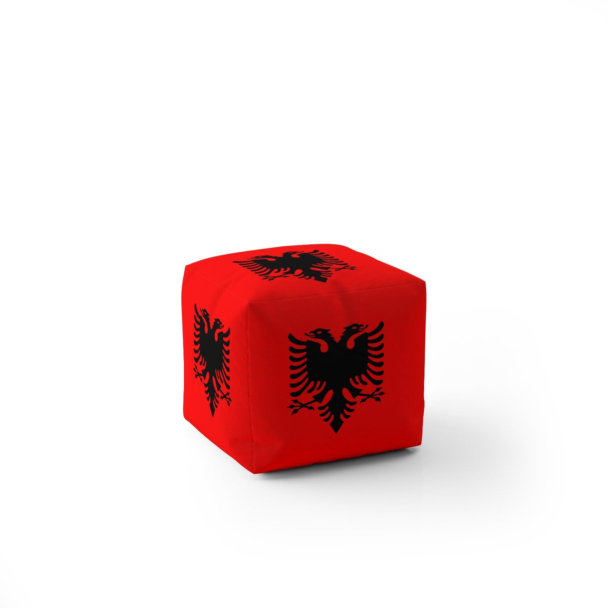 Albania Flag Patriotic Ottoman Filled Pouffe Footrest Washable Cover Custom Gift