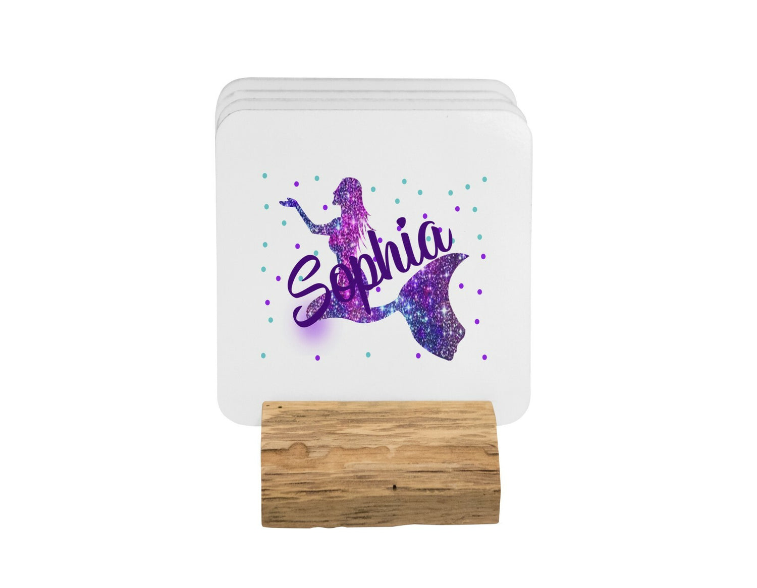 Personalised Name Mermaid Galaxy Coffee Tea Mug Gift 11oz Mug + Coaster