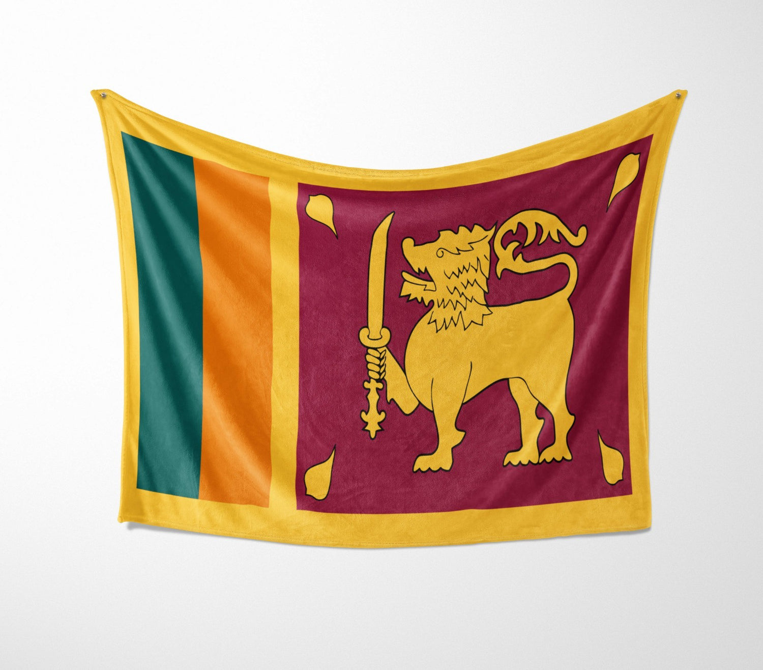 Sri Lanka Flag Fleece Blanket Home Decor Throw Gift Cosy Custom Made Soft Warm
