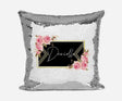 Personalised Name Shiny Sequin Magic Black Gold Frame Cushion Cover + Pillow