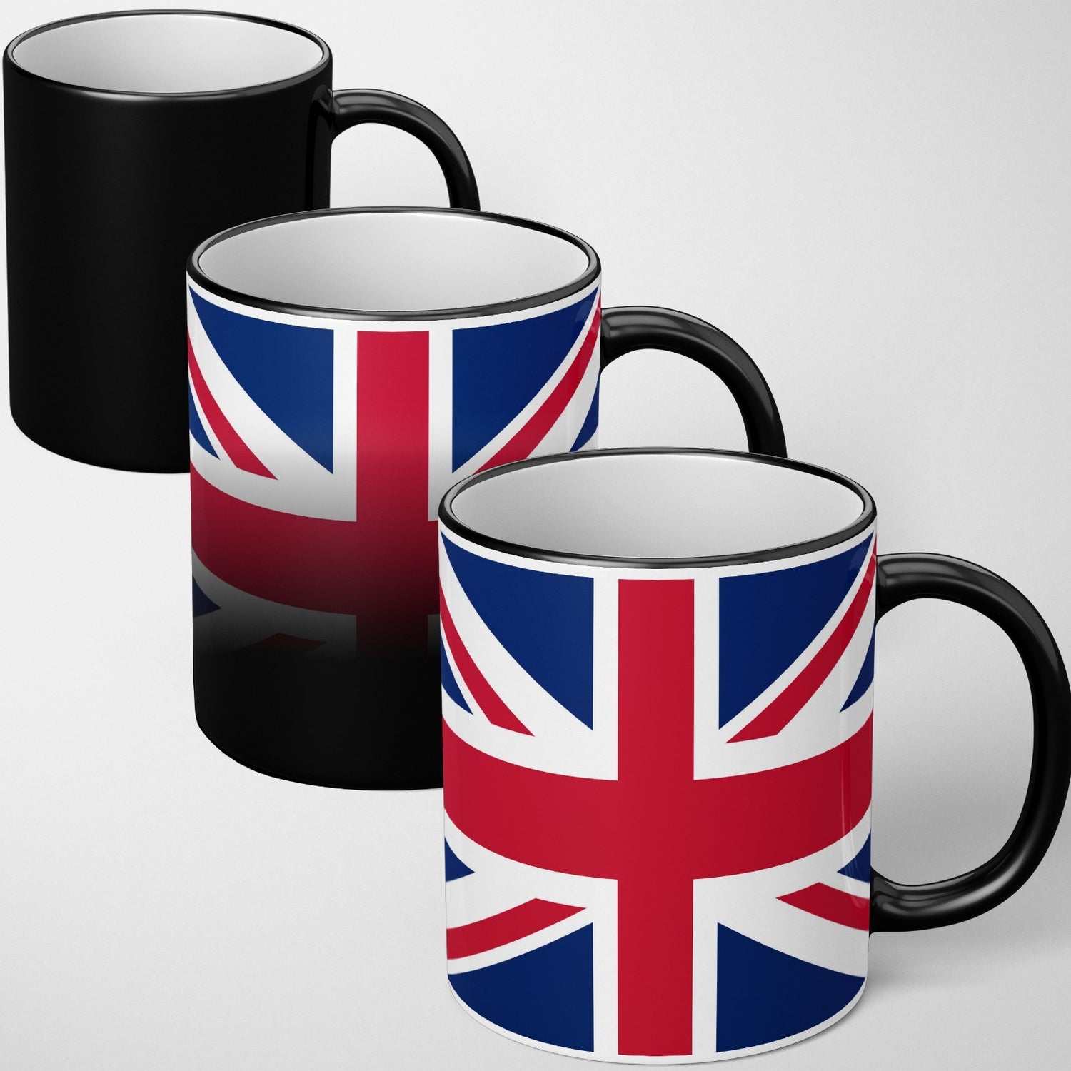 GB Flag Union Jack Flag Heat Sensitive Magic Colour Changing Mug Novelty Cup