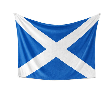 Scotland Flag Scottish Cross Custom Made Soft Warm Fleece Blanket Throw Decor