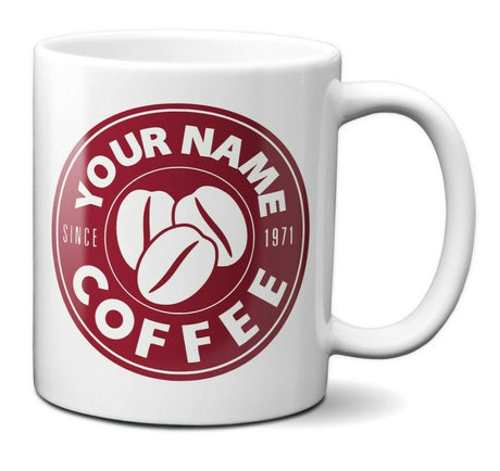 Personalise Your Name Costa Coffee Inspired Style Coffee Mug Gift 11oz Ceramic