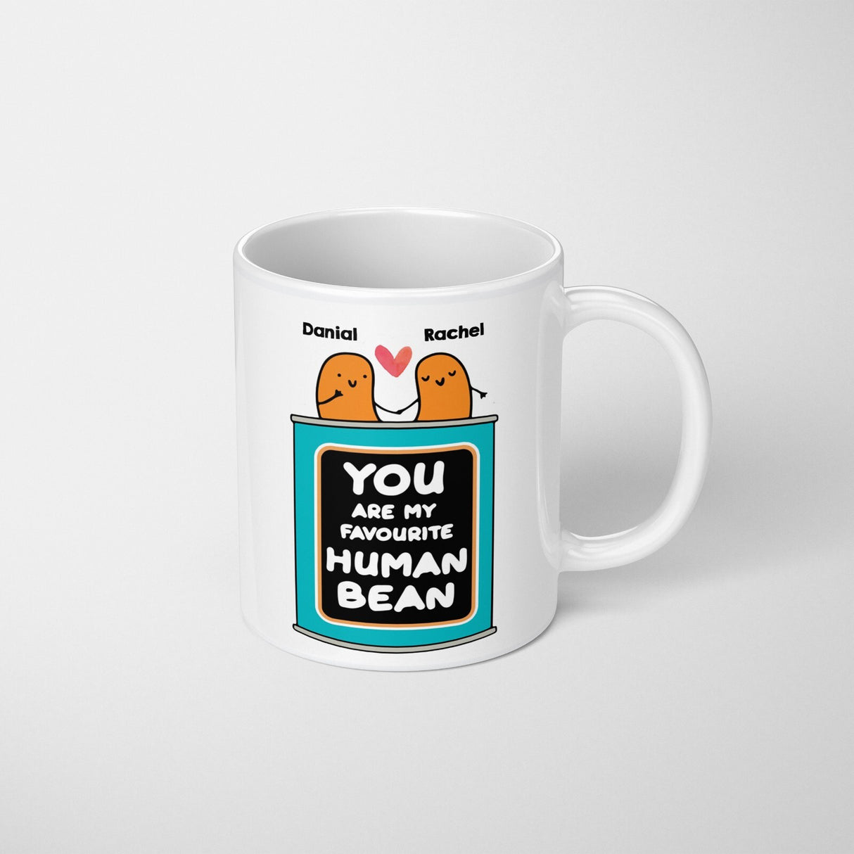 Personalised You Are My Favourite Human Bean Names Mug & Coaster Gift Him/Her