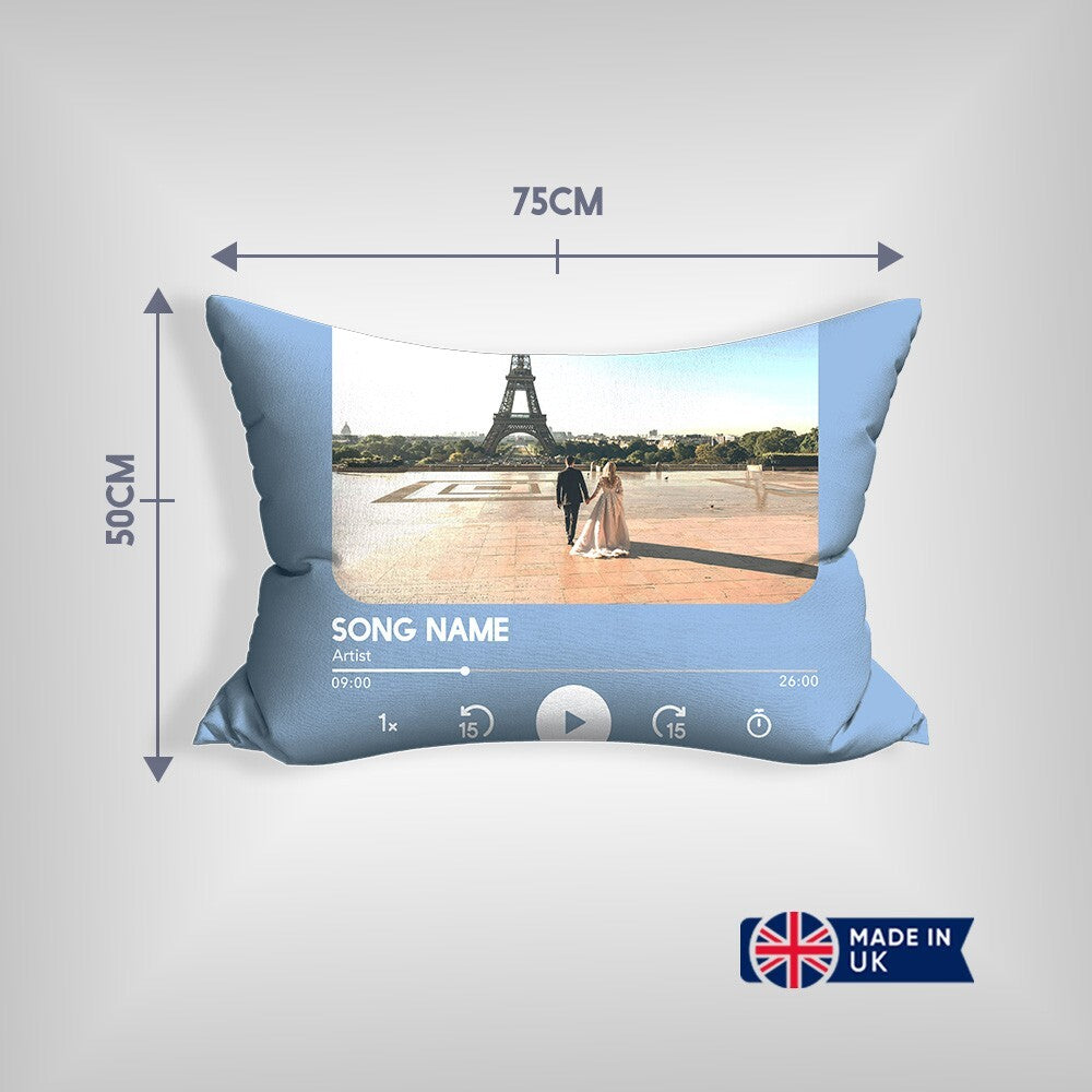 Upload Your Photo Music Player Custom Design Printed Soft Pillowcase Pillow