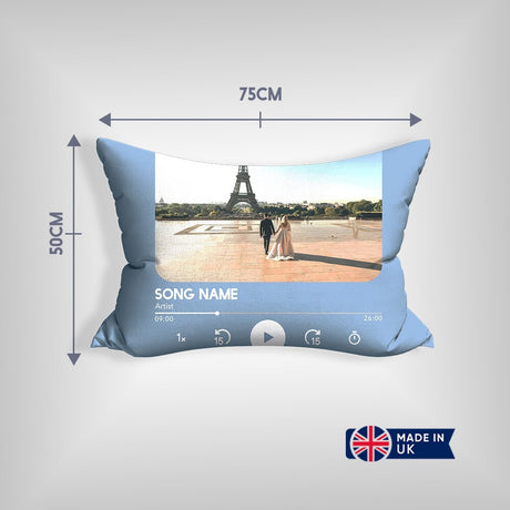 Upload Your Photo Music Player Custom Design Printed Soft Pillowcase Pillow