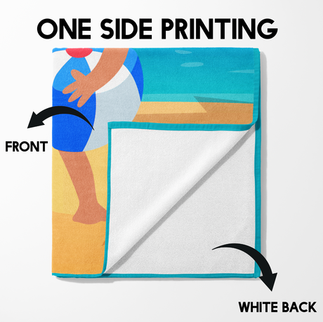 Funny Personalised Photo Name Upload Swimwear Body Beach Bath Sheet Hand Towel