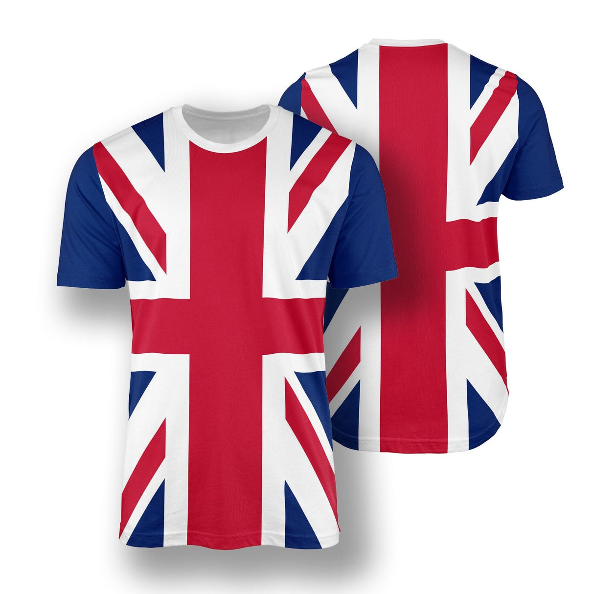 Custom GB Union Jack Flag All-Over Printed Unisex T-Shirt Patriotic Tee Gift