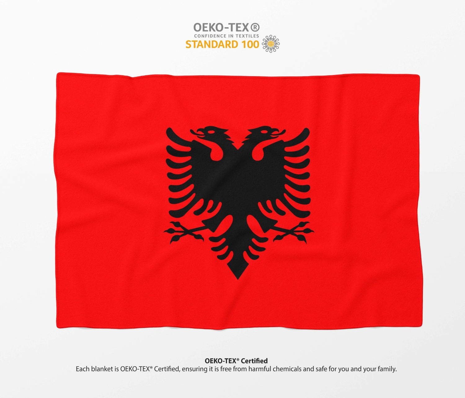 Albania Flag Fleece Blanket - Home Decor Throw Gift Cosy Custom Made Soft Warm