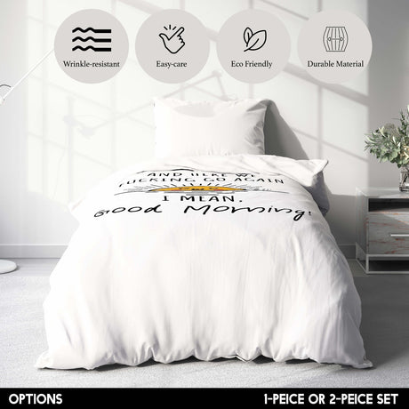 Here We Go Again Rude Funny Custom Soft Single Size Novelty Bed Duvet Cover
