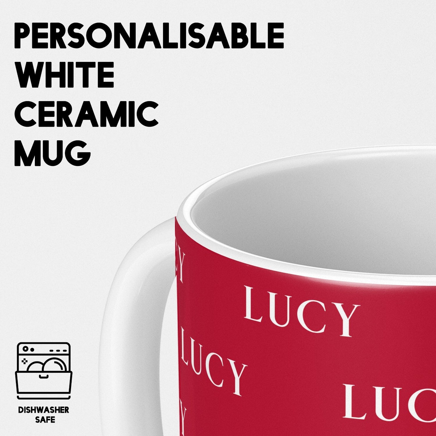 Personalised Any Name Text Any Colour Print Coffee Tea Mug Coaster Gift Him Her