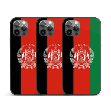 Afghanistan Flag Patriotic iPhone Case - Black TPU Cover Protector Custom Gift