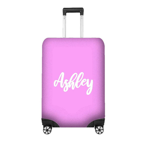 Plain Colour Script Name Gift Custom Luggage Cover Personalise Suitcase Protect