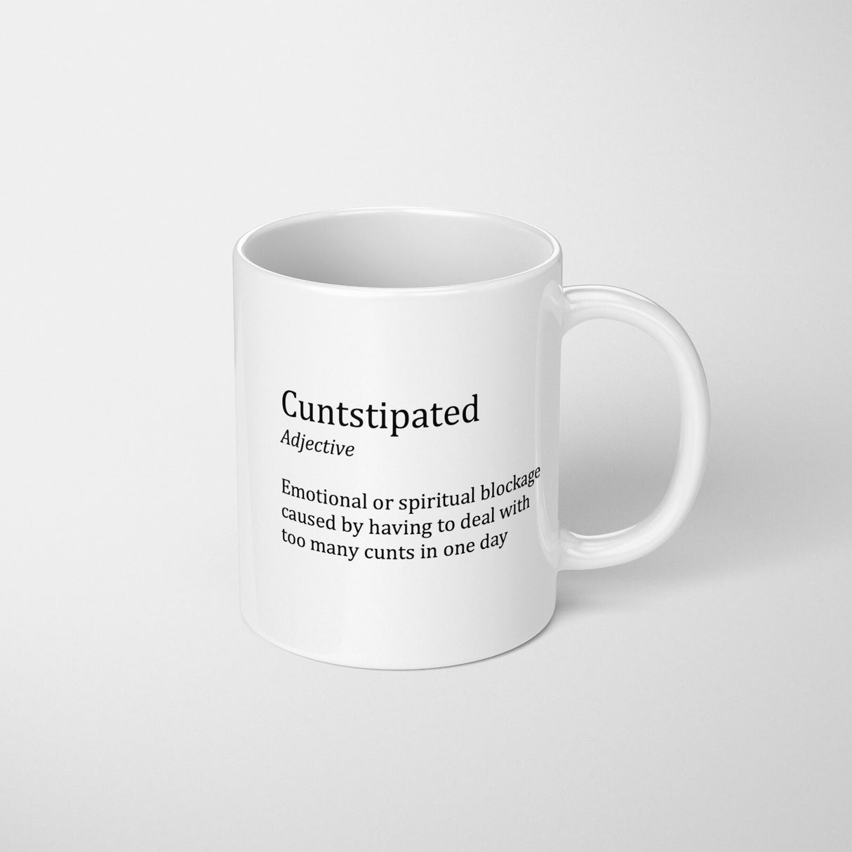 C*nstipated Rude Funny Cheeky Gift Coffee Tea Mug + Coaster Option For Him Her