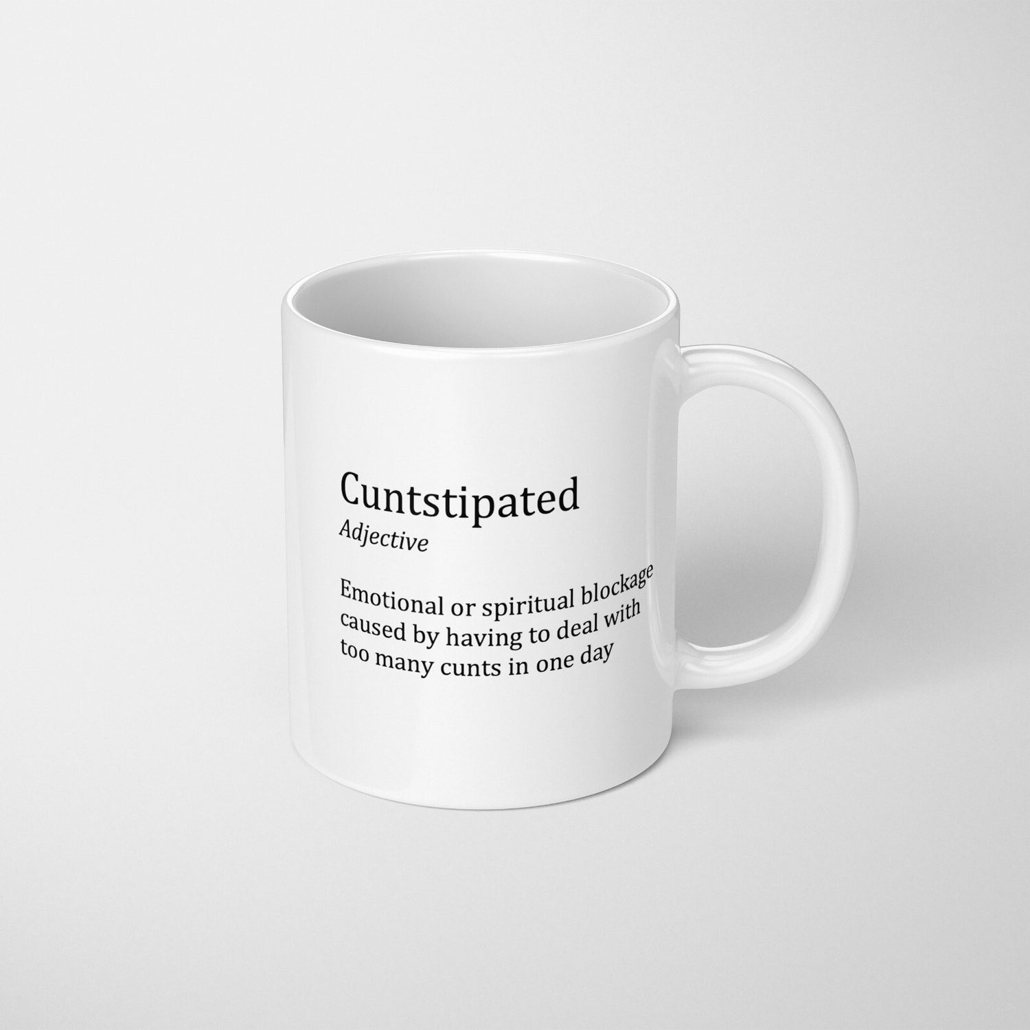 C*nstipated Rude Funny Cheeky Gift Coffee Tea Mug + Coaster Option For Him Her