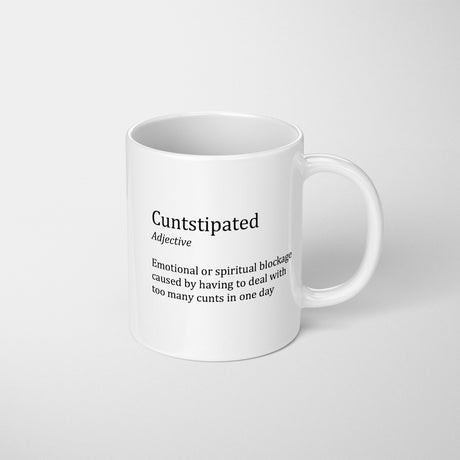 C*nstipated Rude Funny Cheeky Gift Coffee Tea Mug + Coaster Option For Him Her