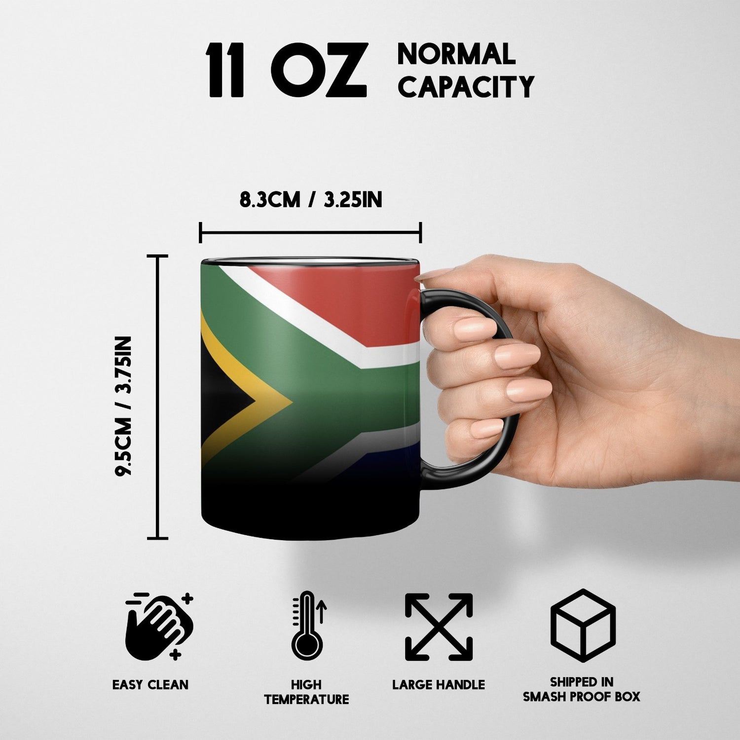 South Africa Flag SA Design Tea Gift Heat Sensitive Magic Colour Changing Mug