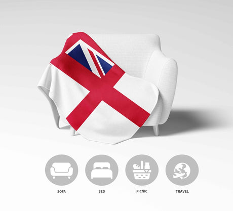 Royal Navy Flag Military Fleece Blanket - Home Decor Throw Gift Custom Made Soft