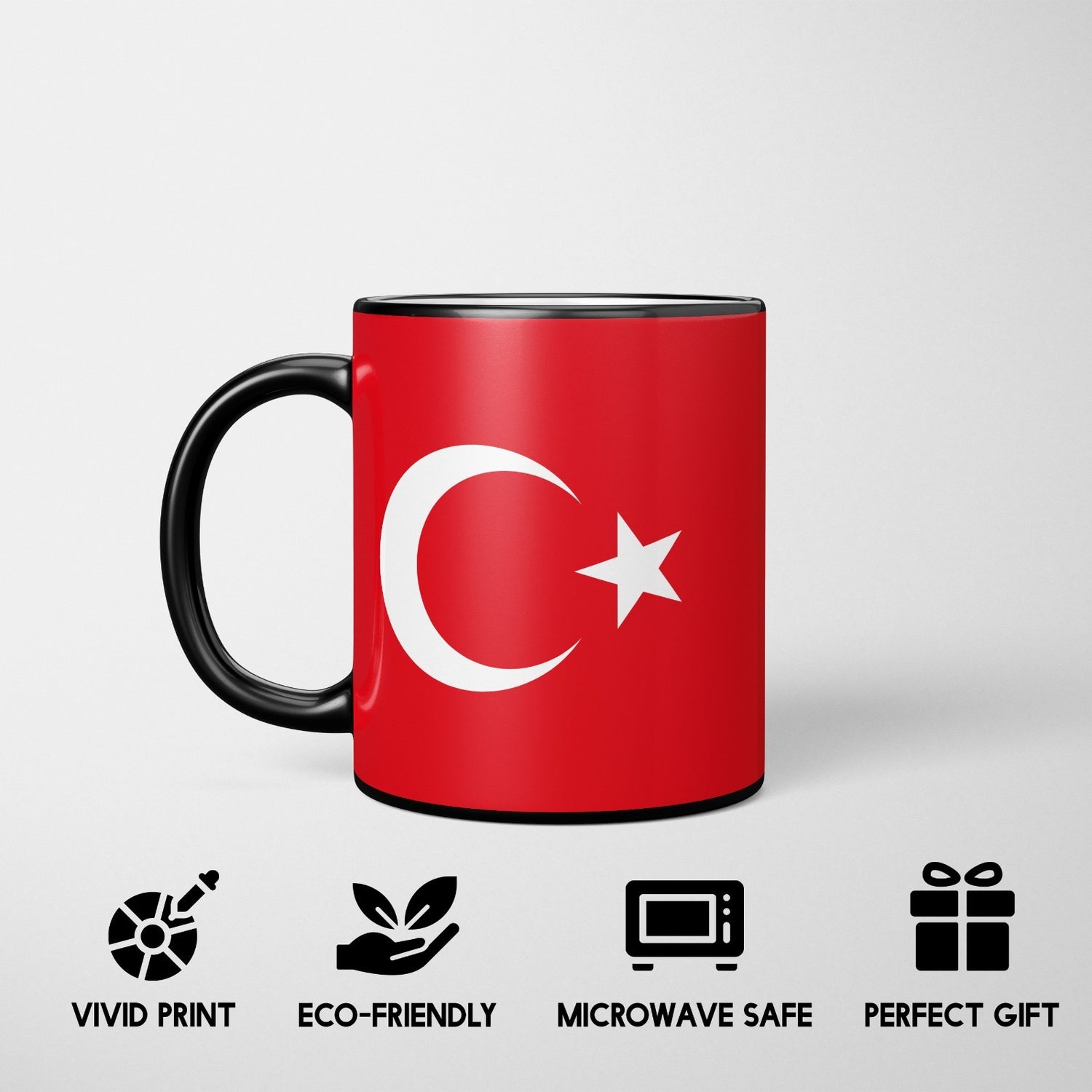 Turkey Flag Turkish Design Tea Gift Heat Sensitive Magic Colour Changing Mug