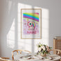 Personalised Custom Name Cute Rainbow Wall Art Poster Picture Print Decor