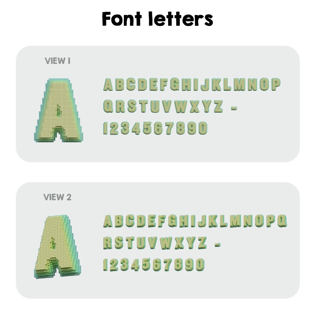 Personalised Any Name Bold Pixel 3D Soft Square Filled Cushion Throw Decor Gift