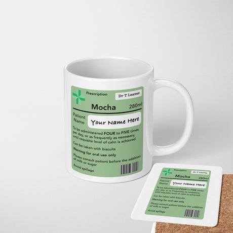 Personalised Funny Prescription Pharmacist Novelty Coffee Tea Mug Gift Him Her