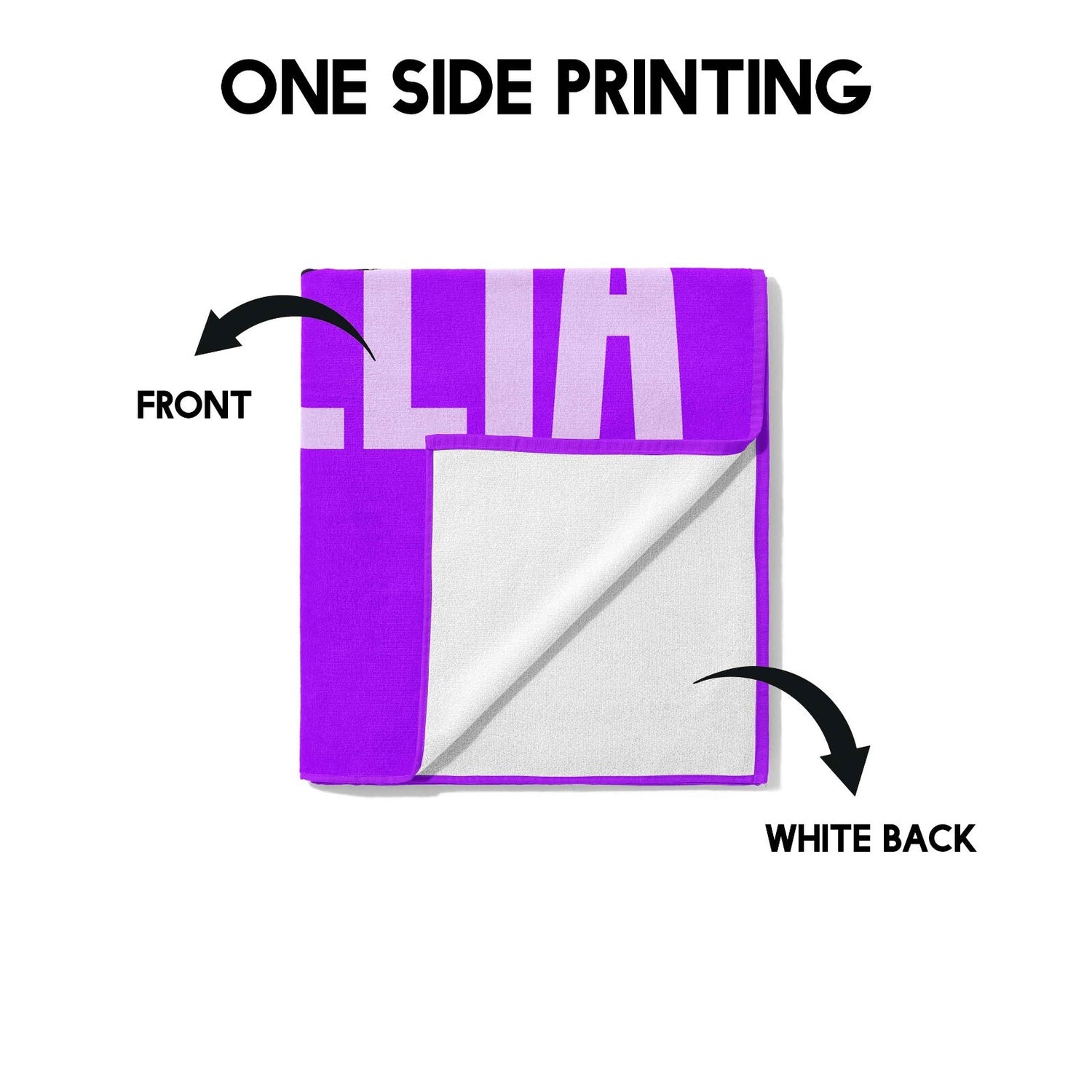 Personalised Name Signature Custom Background Absorbent Beach Bath Sheet Towel