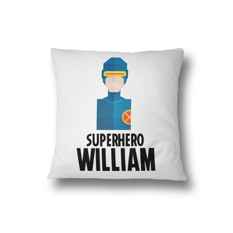 Superhero Personalised Name Kids Boys Soft Filled Cushion Bedroom Decoration