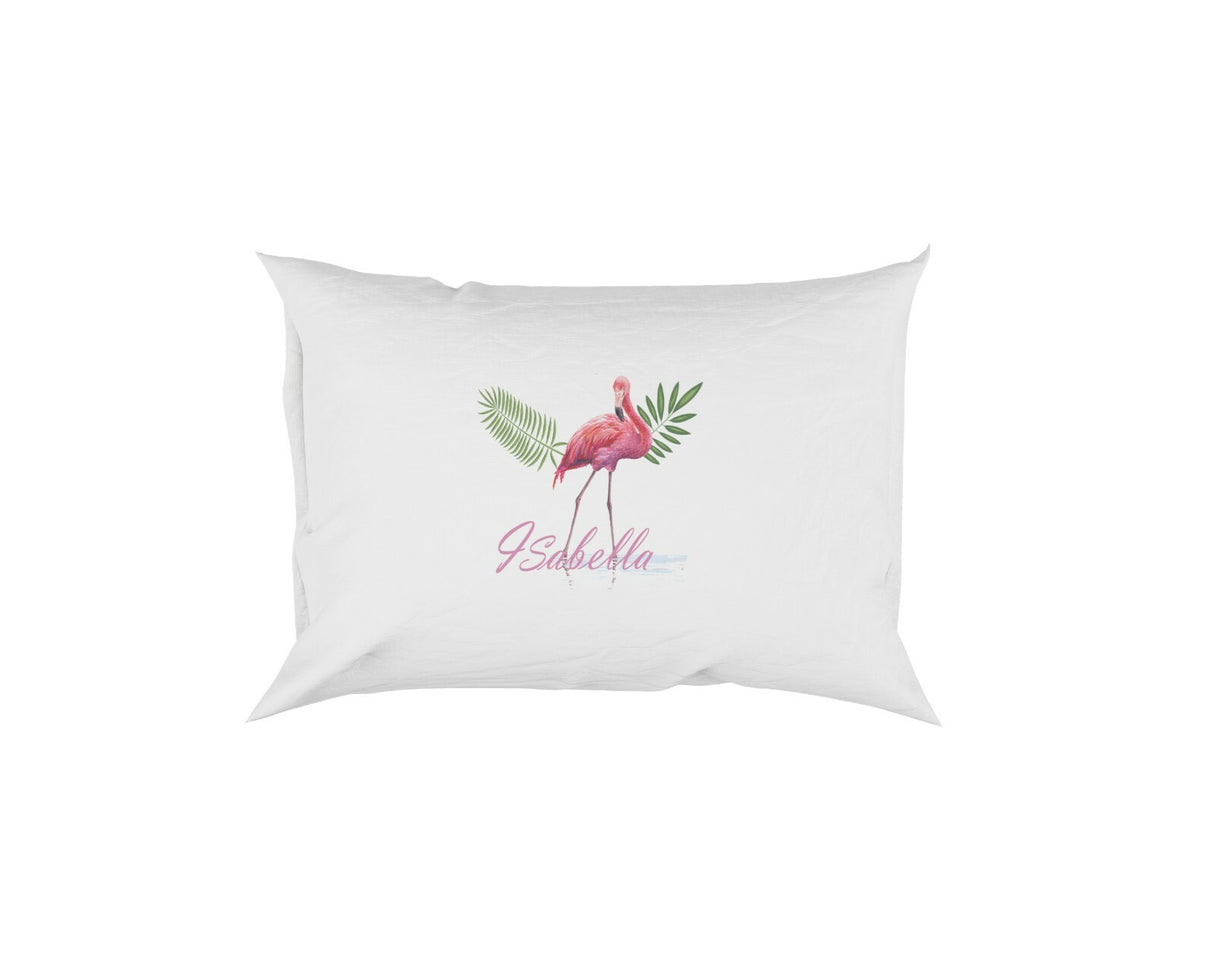 Personalised Name Flamingo Sketch Soft Pillowcase Pillow Case Cover