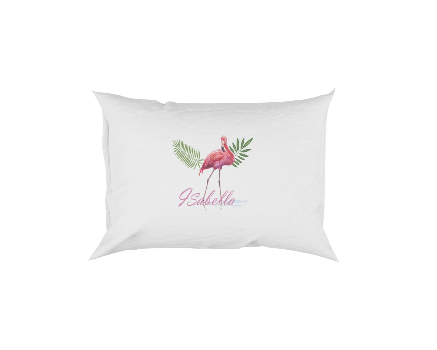 Personalised Name Flamingo Sketch Soft Pillowcase Pillow Case Cover