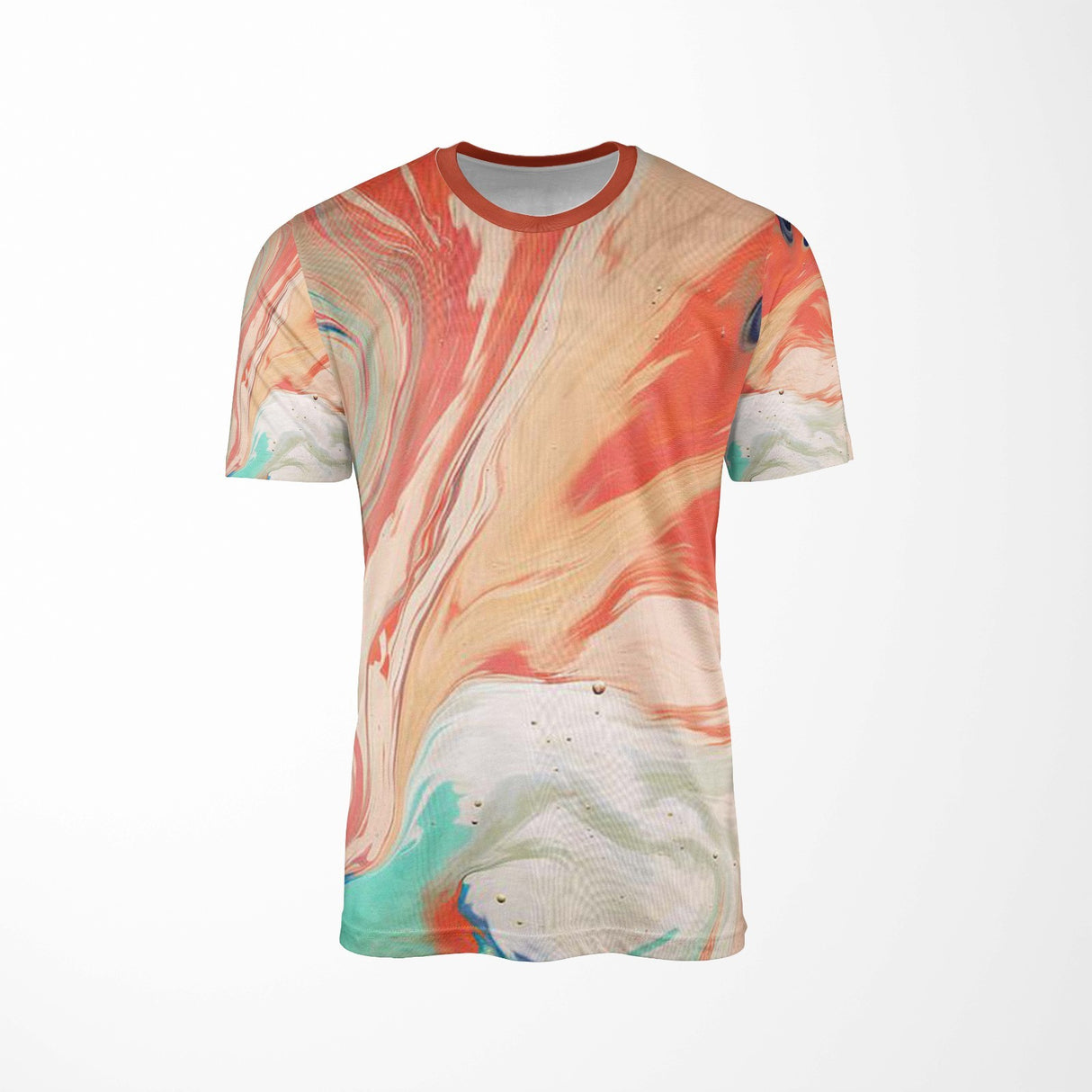 Liquid Marble Design Custom All-Over Printed T-Shirt Choose Colour Unisex Tee
