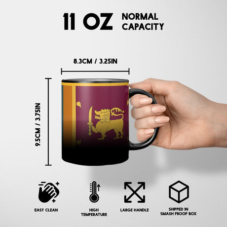 Sri Lanka Flag Design Tea Coffee Gift Heat Sensitive Magic Colour Changing Mug