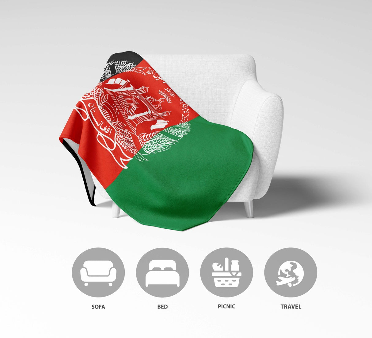 Afghanistan Flag Fleece Blanket Home Decor Throw Gift Cosy Custom Made Soft Warm