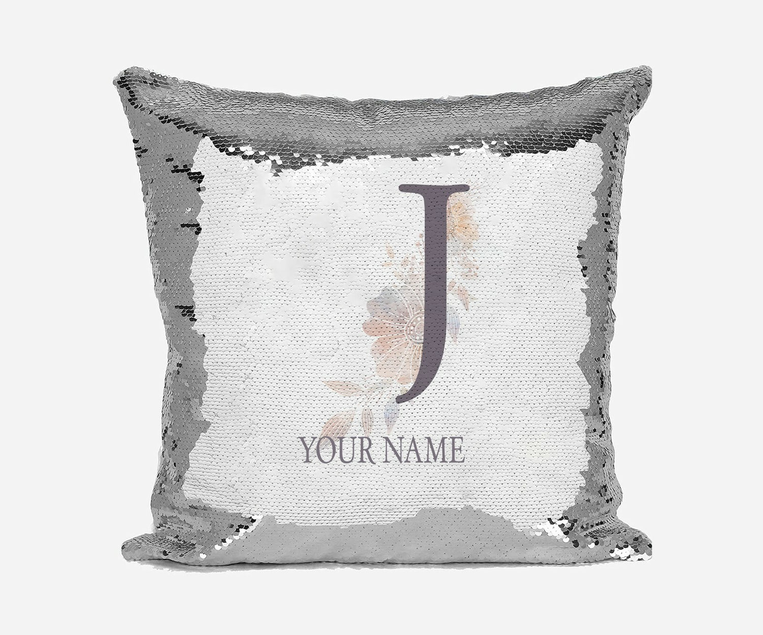Personalised Misty Dusty Pastel Alphabet Sequin Magic Cushion Cover+Pillow Kids