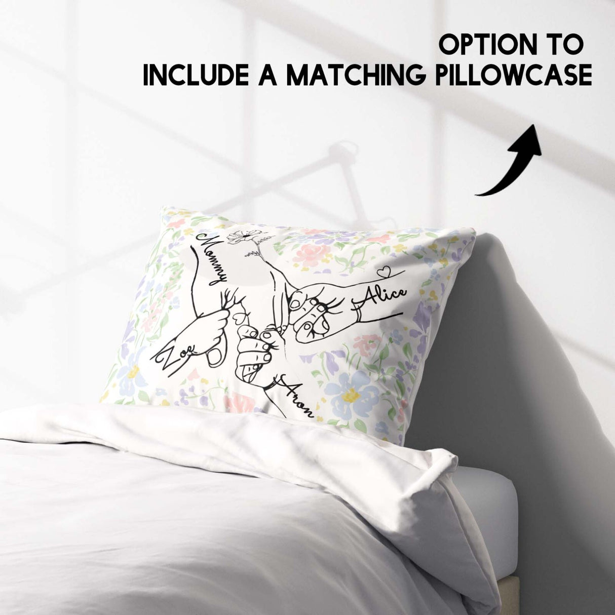 Mother's Day Custom Name Floral Memory Single Size Novelty Bed Duvet Cover Set