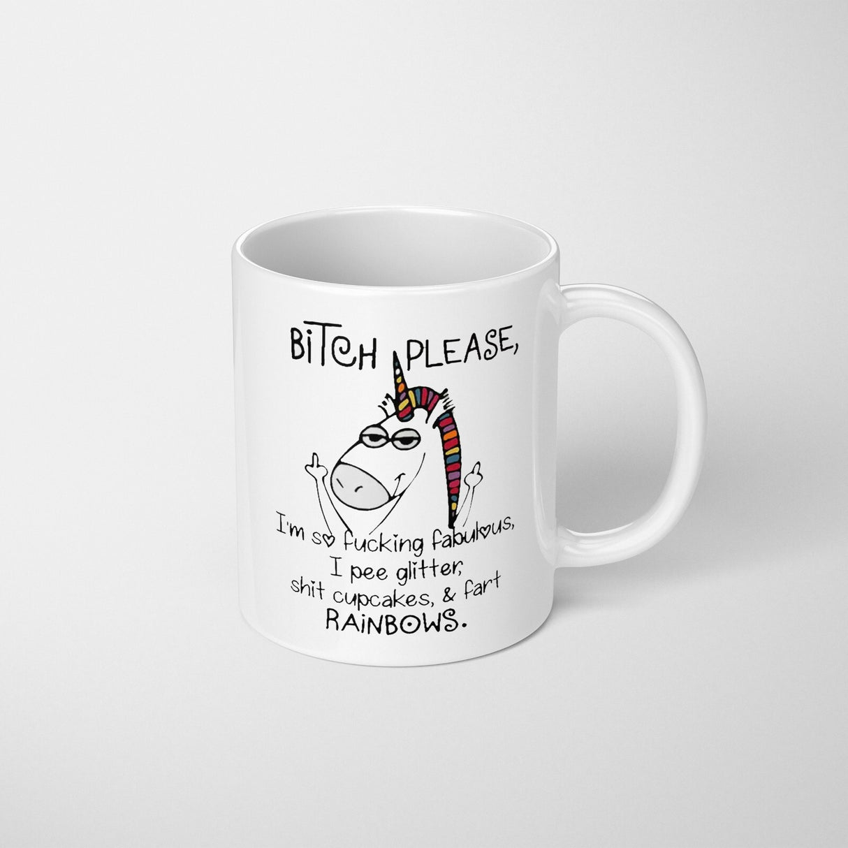 Unicorn Pee Glitter Rude Cheeky Funny Gift Coffee Tea Mug Coaster Option Him Her