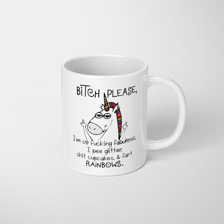 Unicorn Pee Glitter Rude Cheeky Funny Gift Coffee Tea Mug Coaster Option Him Her