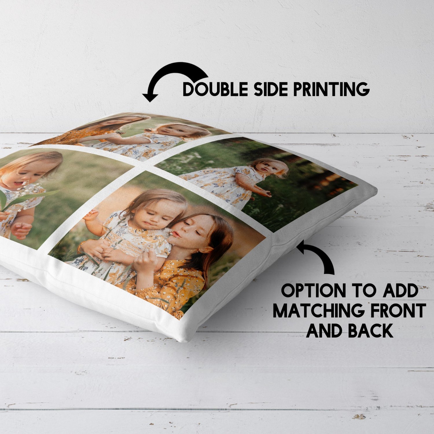 Personalised Photo Upload Picture Memory Cushion Text Option Pillow Decor Gift