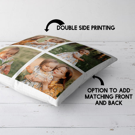 Personalised Photo Upload Picture Memory Cushion Text Option Pillow Decor Gift