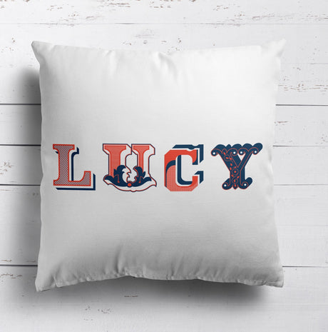 Personalised Vintage Ornament Retro Print Soft Square Filled Cushion Throw Decor