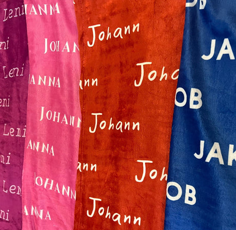Personalised Any Name Customisable Text Soft Warm Fleece Mink Blanket Decoration