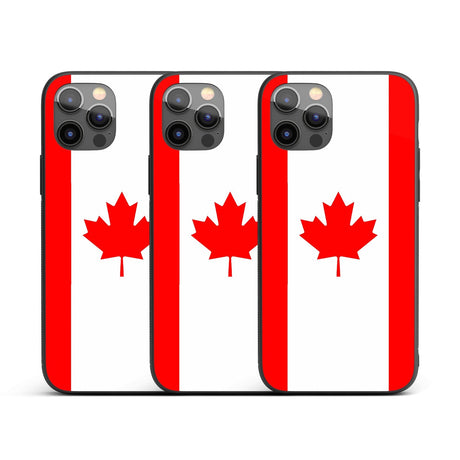 Canada Flag Design Gift Protector Custom Printed iPhone Case - Black TPU Cover