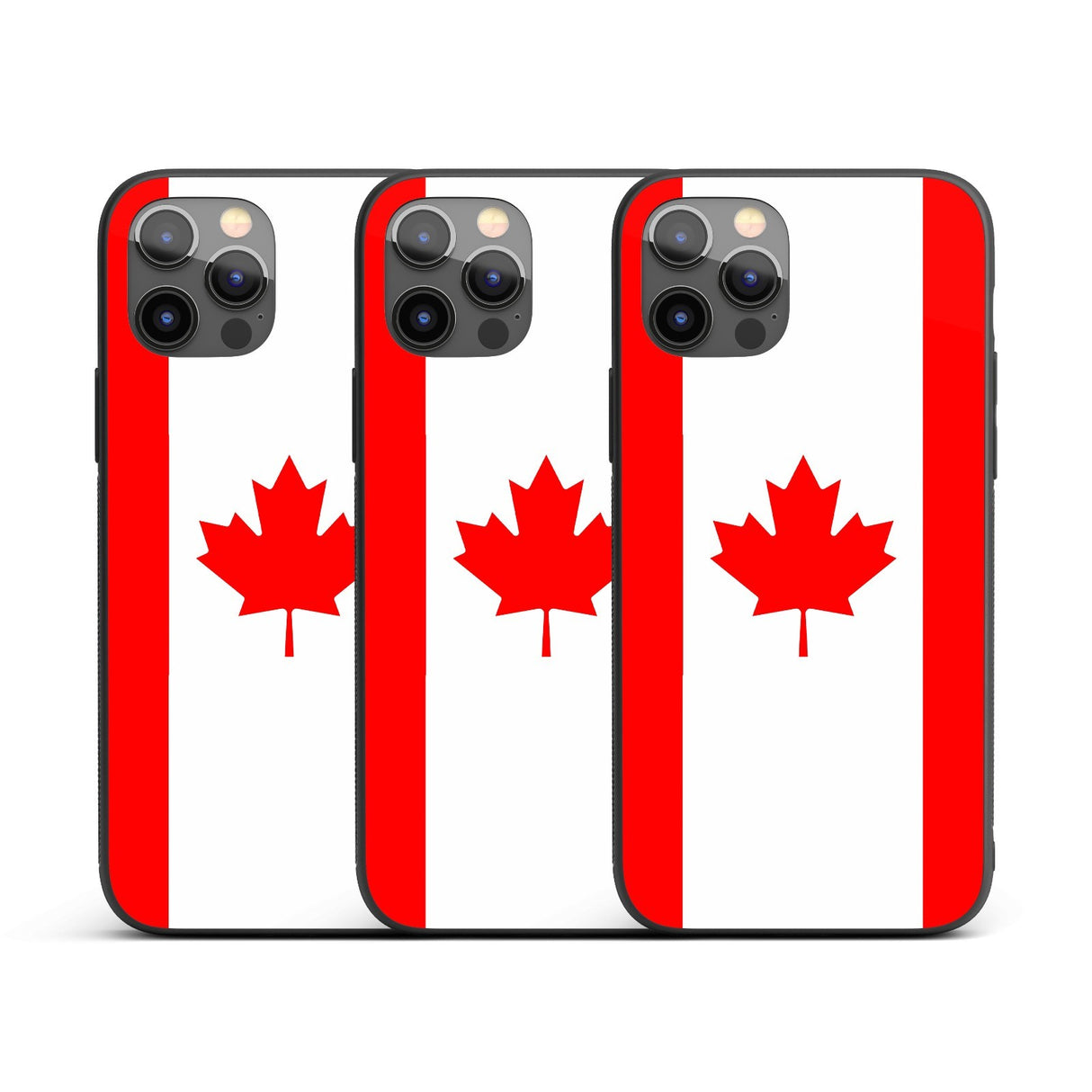 Canada Flag Design Gift Protector Custom Printed iPhone Case - Black TPU Cover